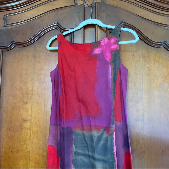 MaxMara Abstract Art Sleeveless Pinafore Shift Dress | Size 4 - Picture 2 of 13
